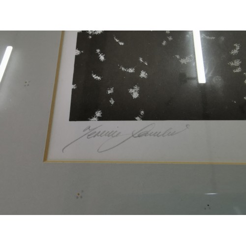 123 - A framed and glazed limited edition print of an egret by Terrance Lambert no. 37/300, hand signed to... 