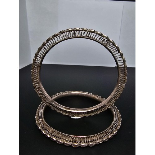 219 - A collection of 3 hand made silver bangles in the style of Kada Kangan with intricate designs to the... 