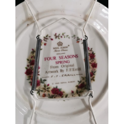 140 - A collection of 4 Royal Albert 4 seasons plates from original artwork by F.F.Errill dated 1989. Each... 