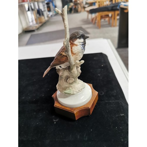 149 - 3 boxed Albany fine china bird figurines standing on wooden plinths, all with COA's, 2500 of each fi... 