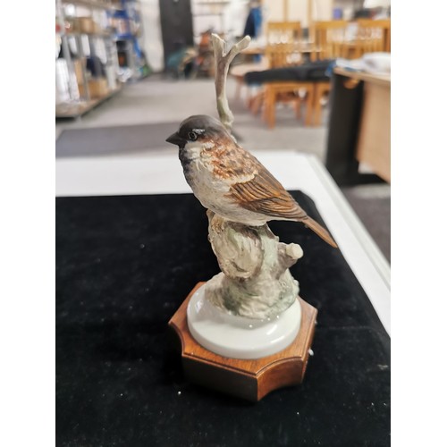 149 - 3 boxed Albany fine china bird figurines standing on wooden plinths, all with COA's, 2500 of each fi... 