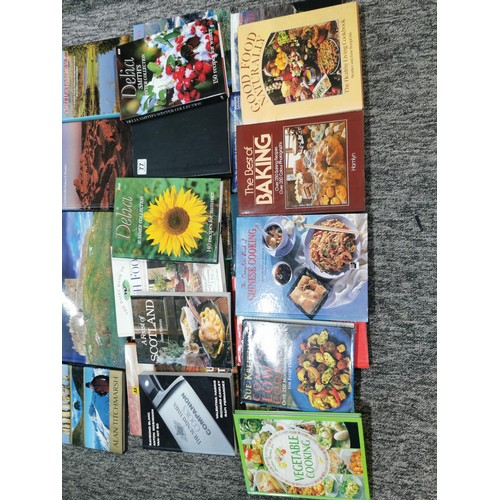 77 - A very large quantity of books including travel books, covering various areas of the UK along with a... 