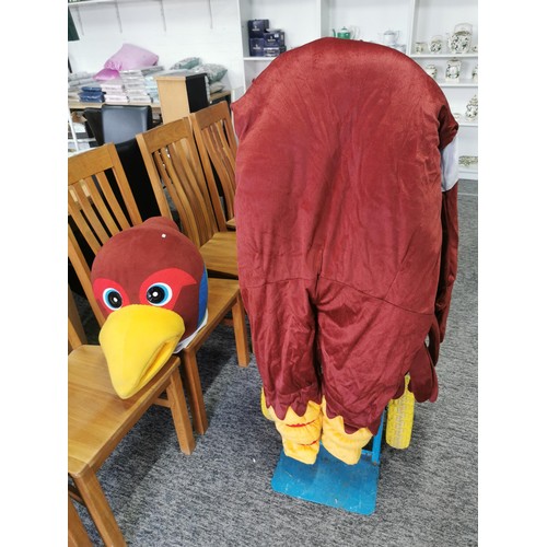 78 - A bird formed full body mascot suit including detachable head, in overall good condition.