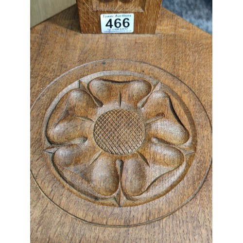 466 - A good quality oak very well carved and well detailed Welsh chair by 