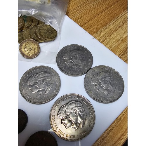 288 - Tin full of various vintage british coins to inc. a qty of antique copper pennies includes a well pr... 