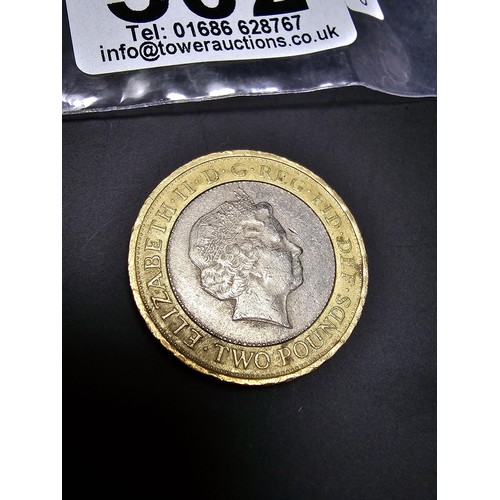 302 - A rare £2 abolition of slavery 1807 coin with 2x minting errors which is as follows, Fault 1. - when... 