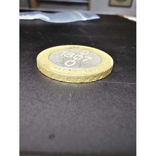 302 - A rare £2 abolition of slavery 1807 coin with 2x minting errors which is as follows, Fault 1. - when... 