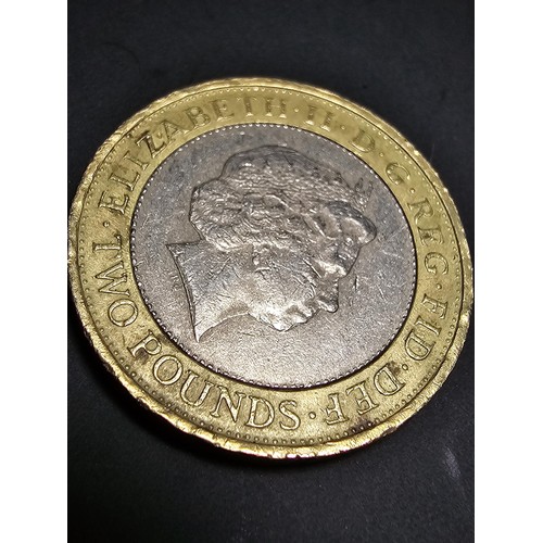 302 - A rare £2 abolition of slavery 1807 coin with 2x minting errors which is as follows, Fault 1. - when... 