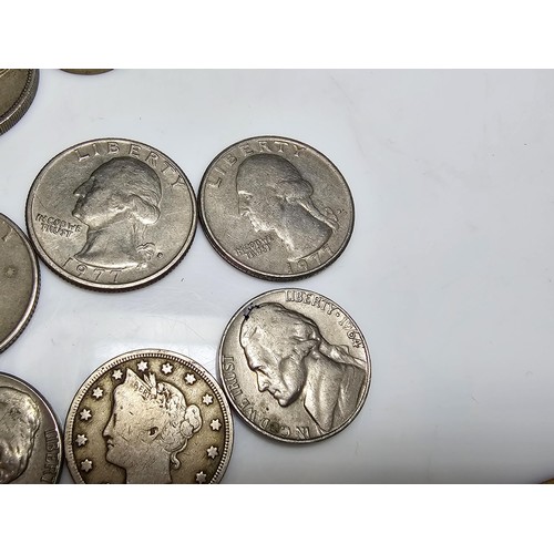 303 - qty of various coins from around the world to inc. 9x American coins some which have some silver con... 