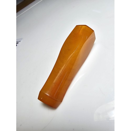 305 - A good quality Solid butter scotch amber cigar cheroot holder fitted in its original case in excelle... 