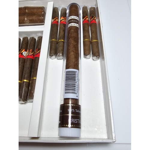 310 - Case containing a large quantity of sealed cigars and cigarillos to include  2x different brands (Gu... 