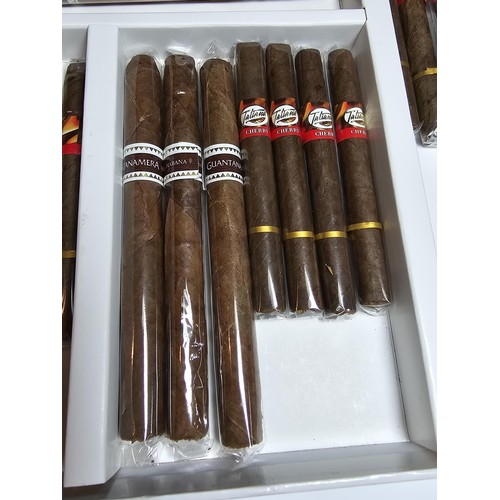 310 - Case containing a large quantity of sealed cigars and cigarillos to include  2x different brands (Gu... 