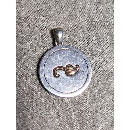 322 - Genuine Clogau 925 Silver Pendant with a Clogau Gold design to the centre, complete with its origina... 