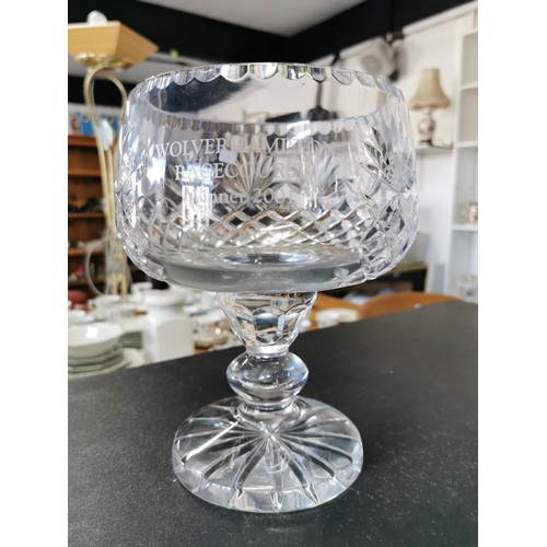 157 - A good quality Waterford crystal presentation trophy for Wolverhampton Racecourse winner 2001, in ex... 