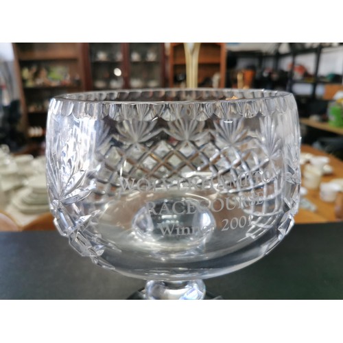 157 - A good quality Waterford crystal presentation trophy for Wolverhampton Racecourse winner 2001, in ex... 