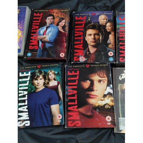 116 - Quantity of DVD's inc Smallville box sets, batman, Dragon, Spiderman etc