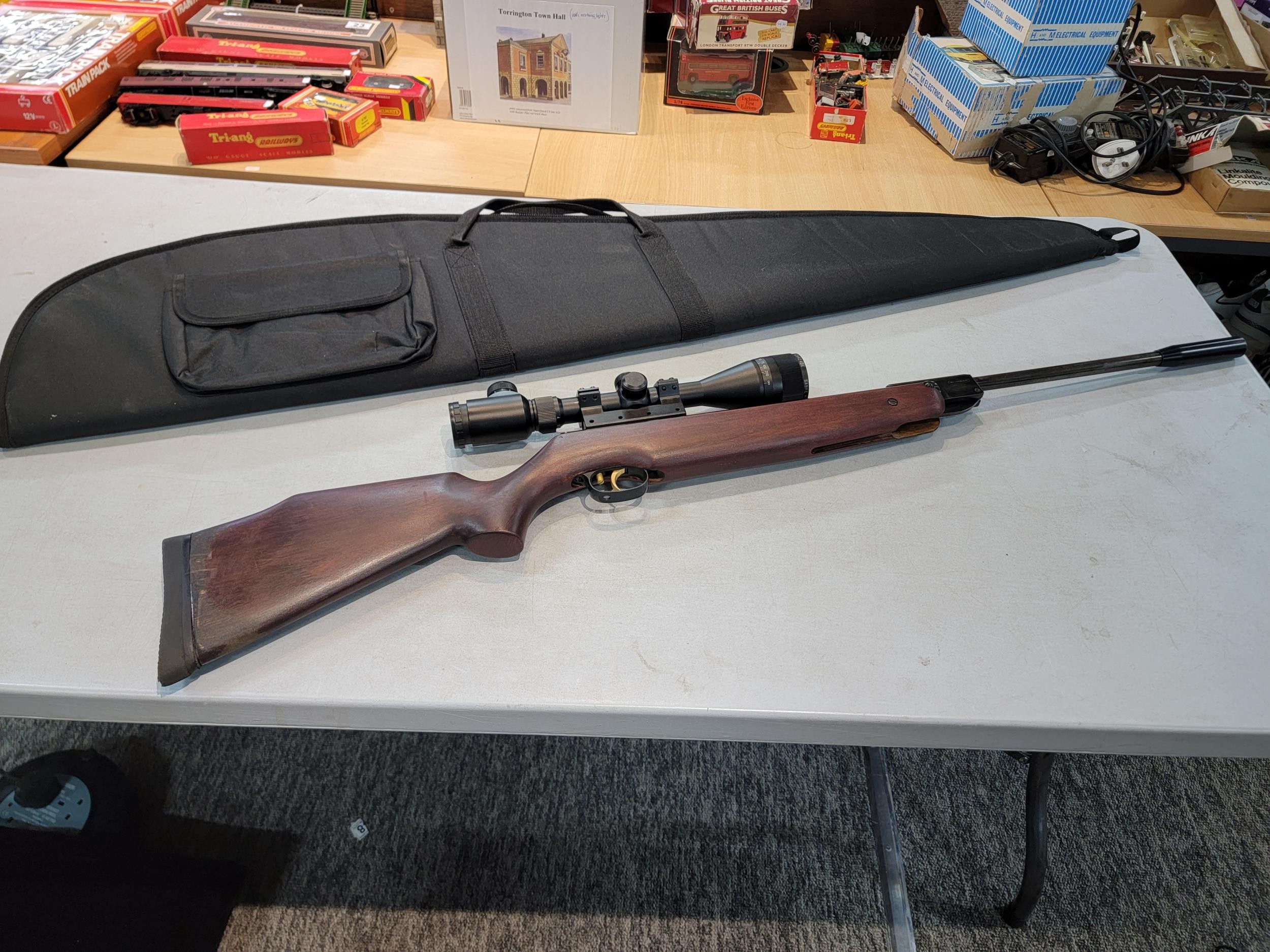 A Good Quality Weihrauch Hw95 22 Cal Air Rifle Fitted With A Sabre