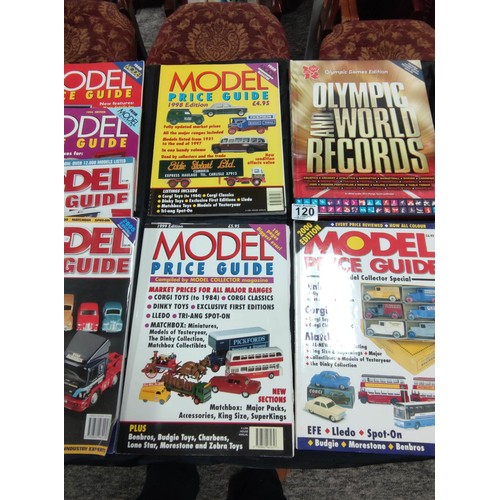 120 - Quantity of Model price guide magazines from the 90's - 2000's along with Olympic world records book... 