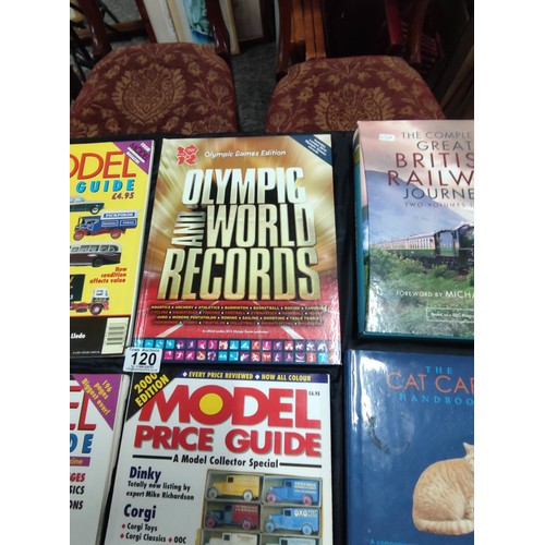 120 - Quantity of Model price guide magazines from the 90's - 2000's along with Olympic world records book... 