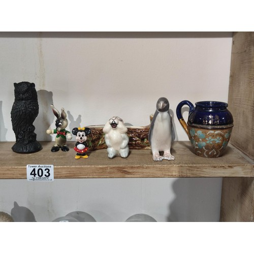 403 - A large quantity of collectable ornamental items to include Bossoms chalk head bust with horse, a ha... 