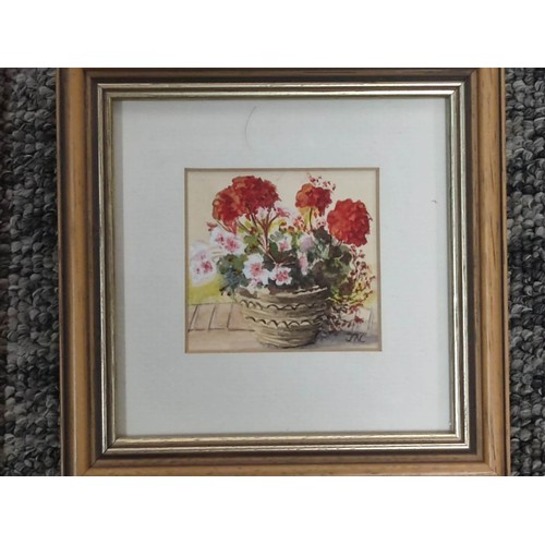 407 - A quantity of signed water colours and framed and glazed embroidery. To include River Tees by A.Serg... 