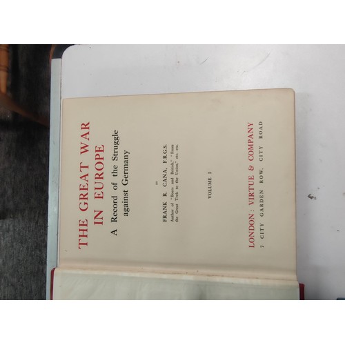 415 - 6x hardback books relating to WWI and WWII, including The Great War in Europe vol 1-3.