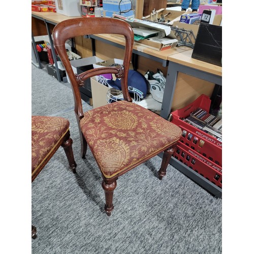 577 - 4x good quality reproduction mahogany chairs in the regency style with excellent quality mahogany wo... 