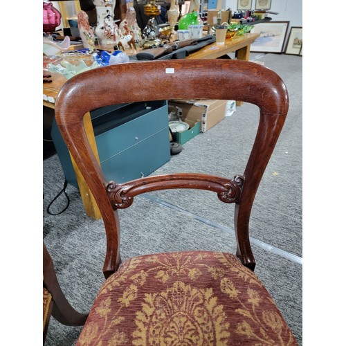 577 - 4x good quality reproduction mahogany chairs in the regency style with excellent quality mahogany wo... 