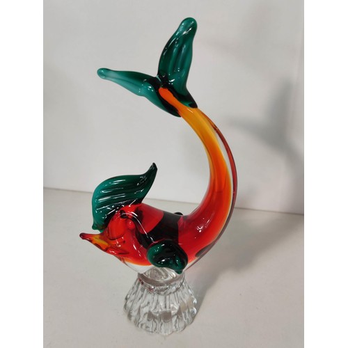 425 - 4x Colourful Studio Art Glass animal figures.