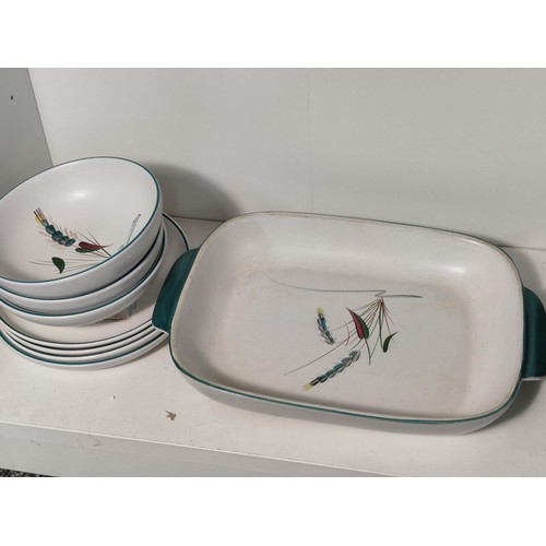 426 - Large qty of Denby Greenwheat tableware in good condition.