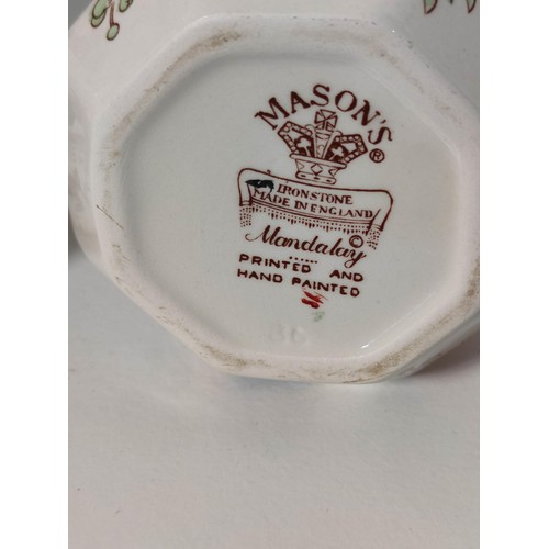 428 - Set of 6x graduating Mason's Ironstone Mandalay jugs.