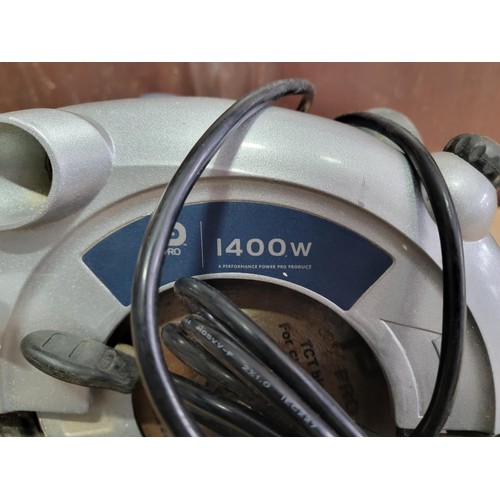 490 - Power pro circular saw 1400w model CLM1400CS in good order