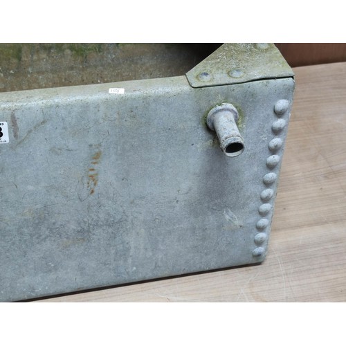 453 - Good quality galvanised planter with a whole in the base, studded container