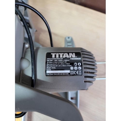 509 - Titan TTB598MSW bench top sliding saw with power cable