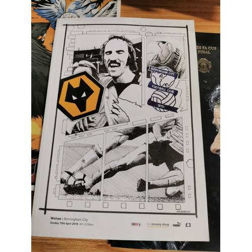 130 - A large selection of Wolverhampton Wanderers football programmes including the Emirates FA cup quart... 