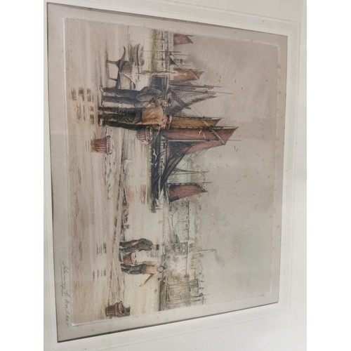 131 - Collection of 3x framed and glazed vintage original etchings by H.G. Walker member of the faculty of... 