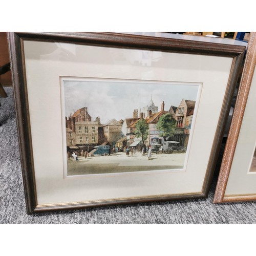 147 - Collection of 3x Tatton Winter etchings all of Salisbury depicting various street scenes all hand si... 