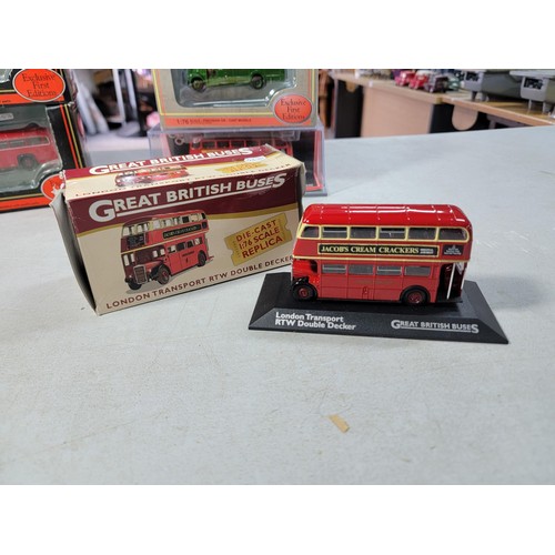 19 - Collection of boxed Diecast vehicles to include 3x EFE buses, Corgi The Original Omnibus bus, Atlas ... 