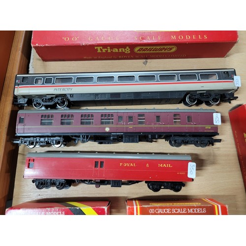 23 - Collection of model railway items to include Hornby Railway rolling stock, coaches, Hornby Intercity... 