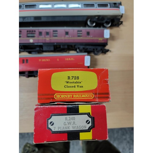 23 - Collection of model railway items to include Hornby Railway rolling stock, coaches, Hornby Intercity... 