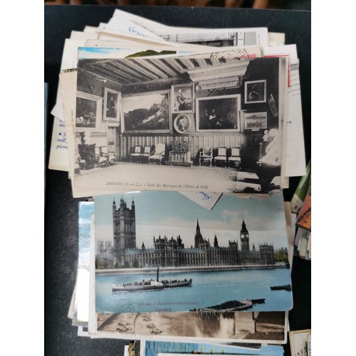 155 - Box containing a very large quantity of various postcards from the UK and around the world some with... 