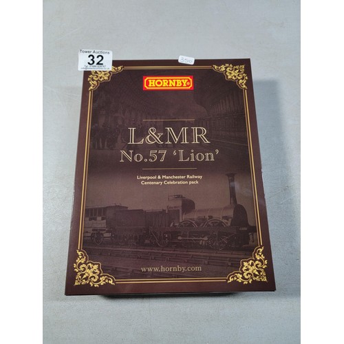 32 - Brand new and boxed Hornby R30232 London and Manchester railway centenary celebration pack No.57 lio... 