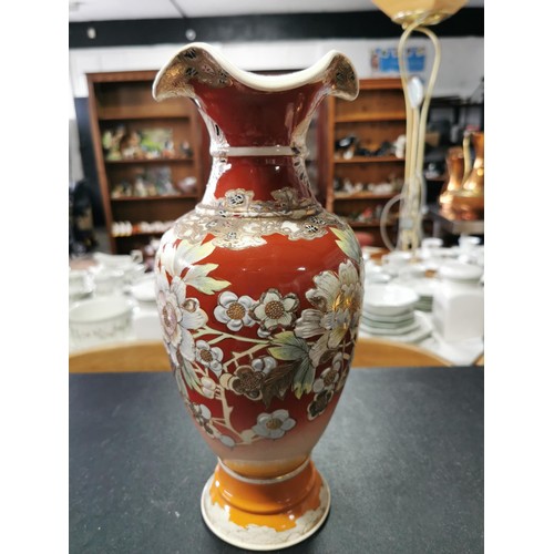 166 - A quantity of Asian vases to include a Satsuma vase, a hand painted opaque vase and an interesting a... 