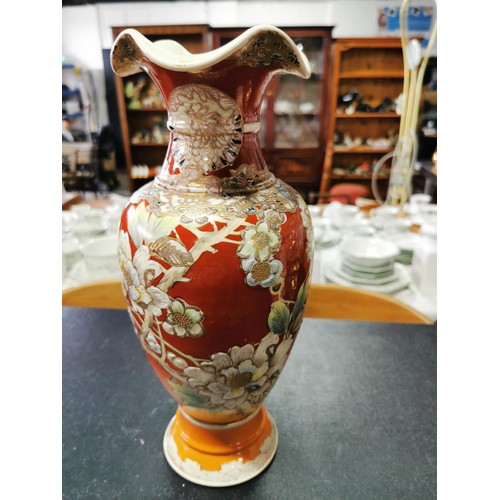 166 - A quantity of Asian vases to include a Satsuma vase, a hand painted opaque vase and an interesting a... 