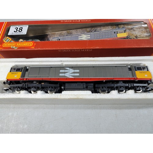 38 - Boxed Hornby R250BR class 58 railfreight diesel loco No.58007 cleaned and serviced with a test run