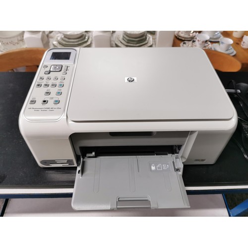 176 - HP Photosmart C4180 all in one printer scanner copier with memory card slots . Good working conditio... 