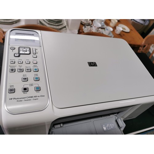 176 - HP Photosmart C4180 all in one printer scanner copier with memory card slots . Good working conditio... 