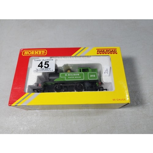 45 - Boxed as new Hornby R3752 0-4-0 loco S. Wilson Papermills No.2112 had a test run