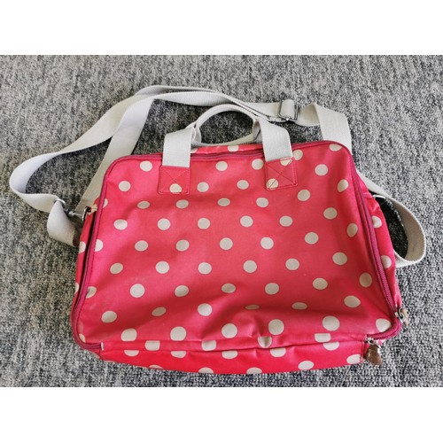 186 - 2 x Cath Kidson bags a red polka dot and a black polka dot