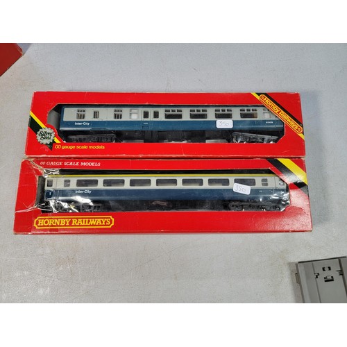 52 - 8x Boxed assorted coaches includes 3x lovely blue and silver Scott coaches, intercity MK3 and buffet... 